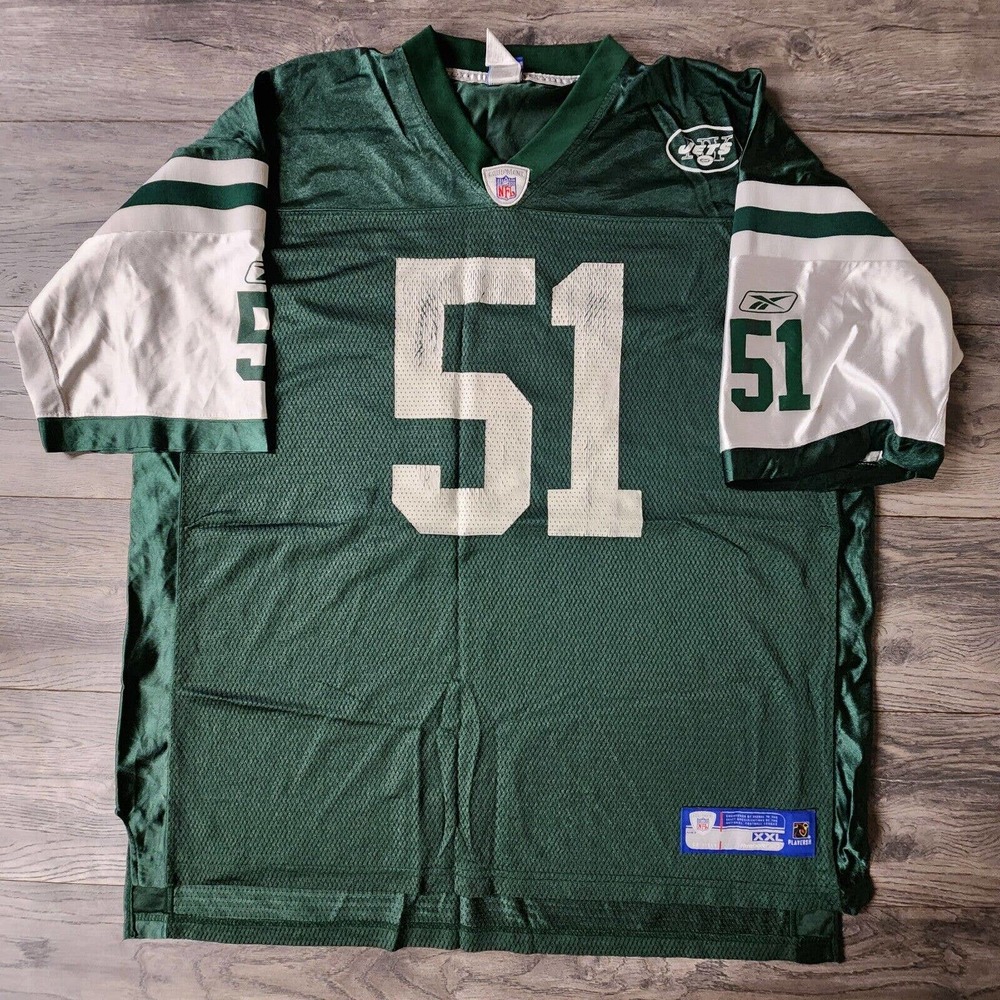 Vintage Reebok New York Jets Jonathan Vilma Jersey Mens 2XL Green